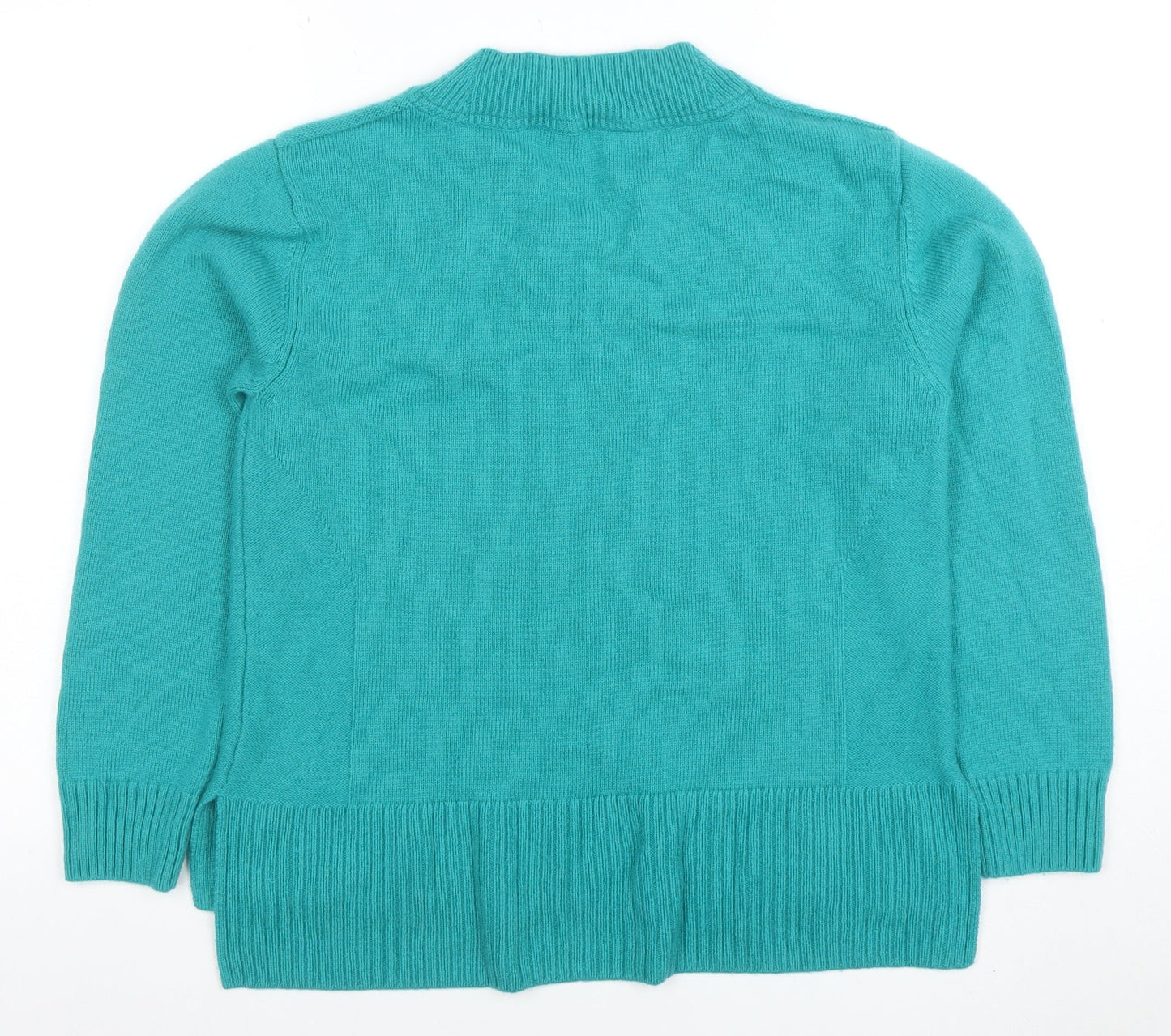 Crew Clothing Company Women's Green V-Neck Merino Wool Jumper Size 12