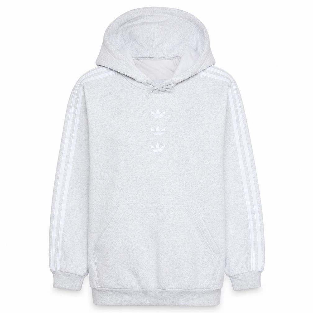 Adidas Womens Grey Hoodie Size 6 Pullover Hooded Sweatshirt