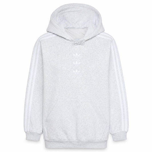 Adidas Womens Grey Hoodie Size 6 Pullover Hooded Sweatshirt