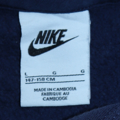 Nike Boys Blue Pullover Hoodie L 147-158cm Fleece Sweatshirt