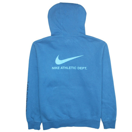 Nike Men’s Blue Pullover Hoodie Large Graphic Print Hooded Sweatshirt