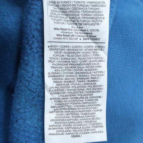 Nike Men’s Blue Pullover Hoodie Large Graphic Print Hooded Sweatshirt
