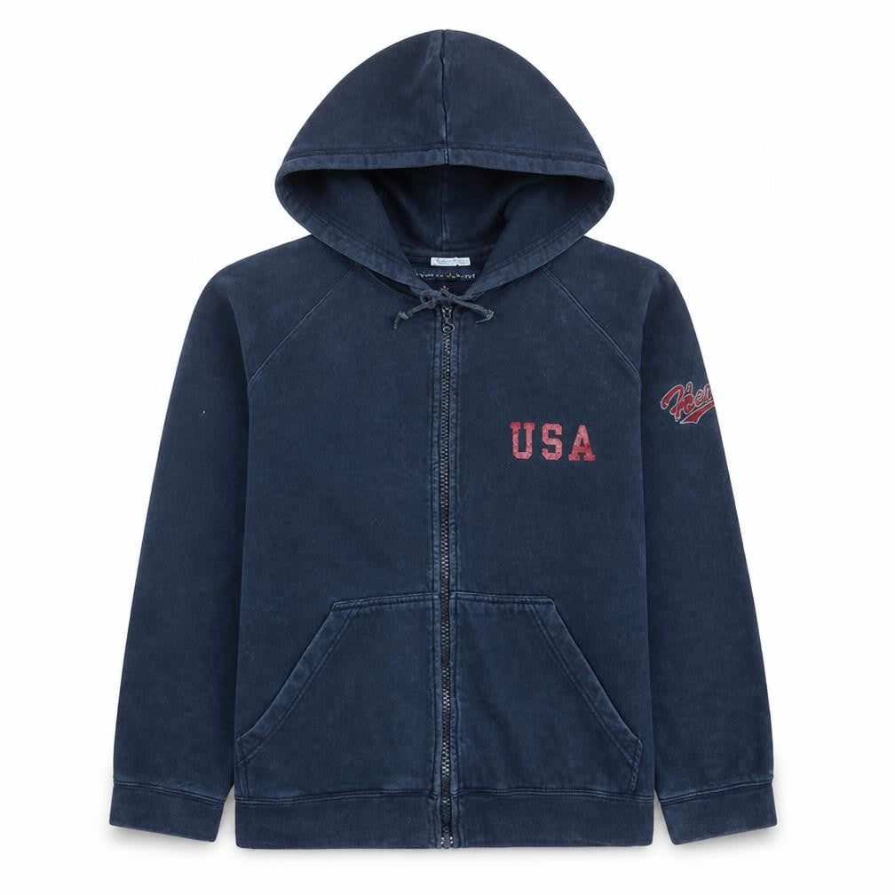 Tommy Hilfiger Men's Blue Full Zip USA Hoodie Size M