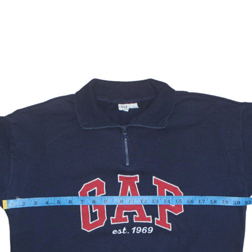 GAP Men's Blue 1/2 Zip Logo Sweatshirt Size S Fleece Pullover