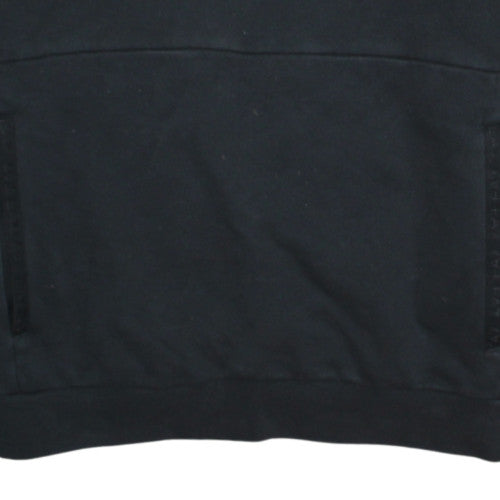 Emporio Armani Men’s Black M Hoodie Pullover EA7 Logo 1/4 Zip Fleece