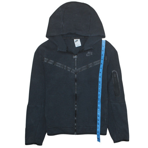 Nike Boys Black Full Zip Hoodie XL 158-170cm Fleece Lined Sportswear