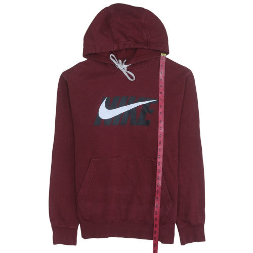 Nike Men’s Red Pullover Hoodie Medium Fleece Logo Sportswear