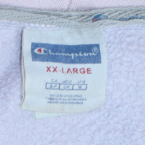 Champion Womens Pink XX-Large Pullover Hoodie Embroidered Logo