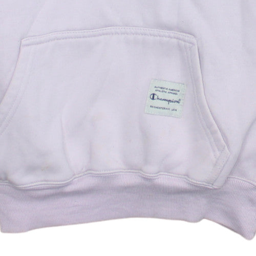 Champion Womens Pink XX-Large Pullover Hoodie Embroidered Logo