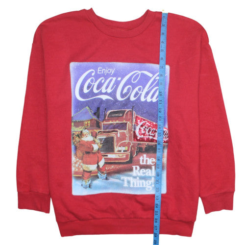 Coca-Cola Men’s Red Sweatshirt XL Christmas Graphic Crew Neck