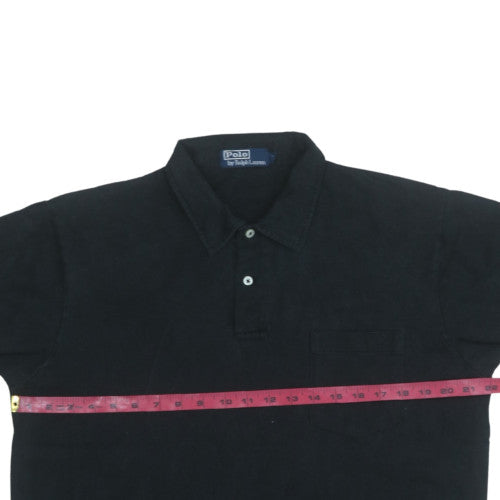 Polo Ralph Lauren Men's Black Cotton Short Sleeve Polo Shirt Size M