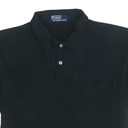 Polo Ralph Lauren Men's Black Cotton Short Sleeve Polo Shirt Size M