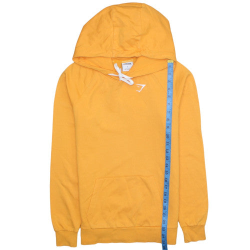 Gymshark Men's Yellow Pullover Hoodie Size S Lightweight Athletic