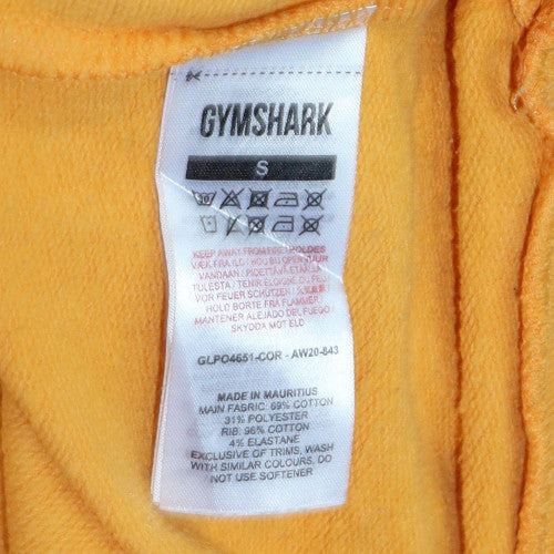 Gymshark Men's Yellow Pullover Hoodie Size S Lightweight Athletic