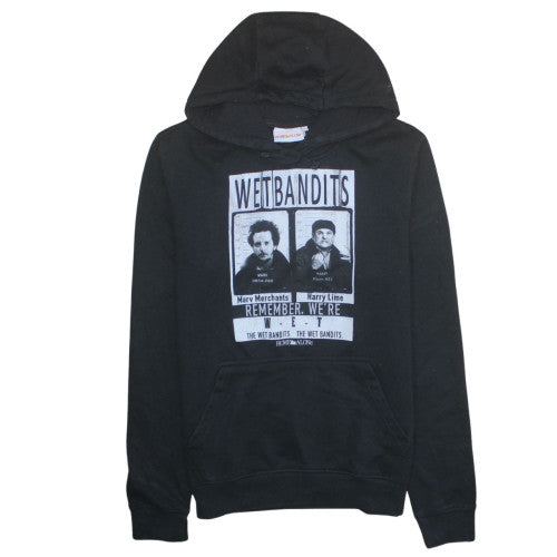 Home Alone Men's Black S Pullover Hoodie Wet Bandits Graphic Print