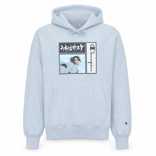 Champion Mens Grey Anime Graphic Pullover Hoodie Small