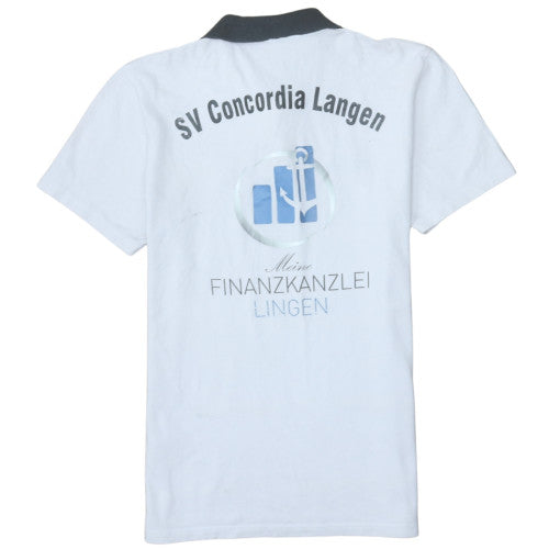Adidas Men White SV Concordia Langen Polo Shirt Size M Athletic Fit