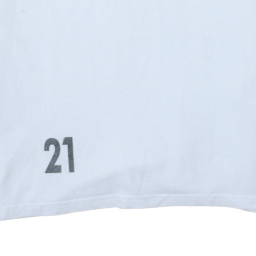 Adidas Men White SV Concordia Langen Polo Shirt Size M Athletic Fit