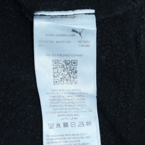Puma Men's Black Crew Neck Sweatshirt M Graphic Logo Classic Fit