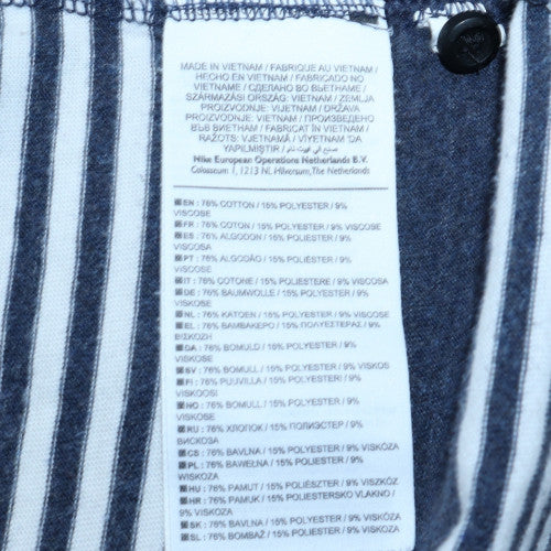 Nike Men's Blue Striped Collared Polo Shirt XL Regular Fit