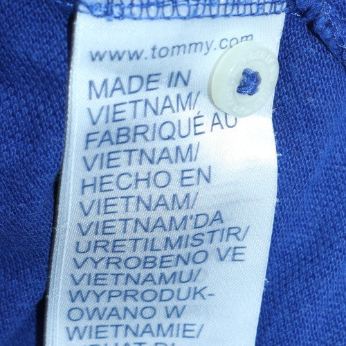 Tommy Hilfiger Men's Blue M Cotton Short Sleeve Polo Shirt