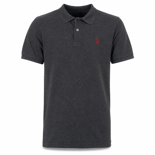 U.S. Polo Assn. Men's Grey Cotton Short Sleeve Polo Shirt M