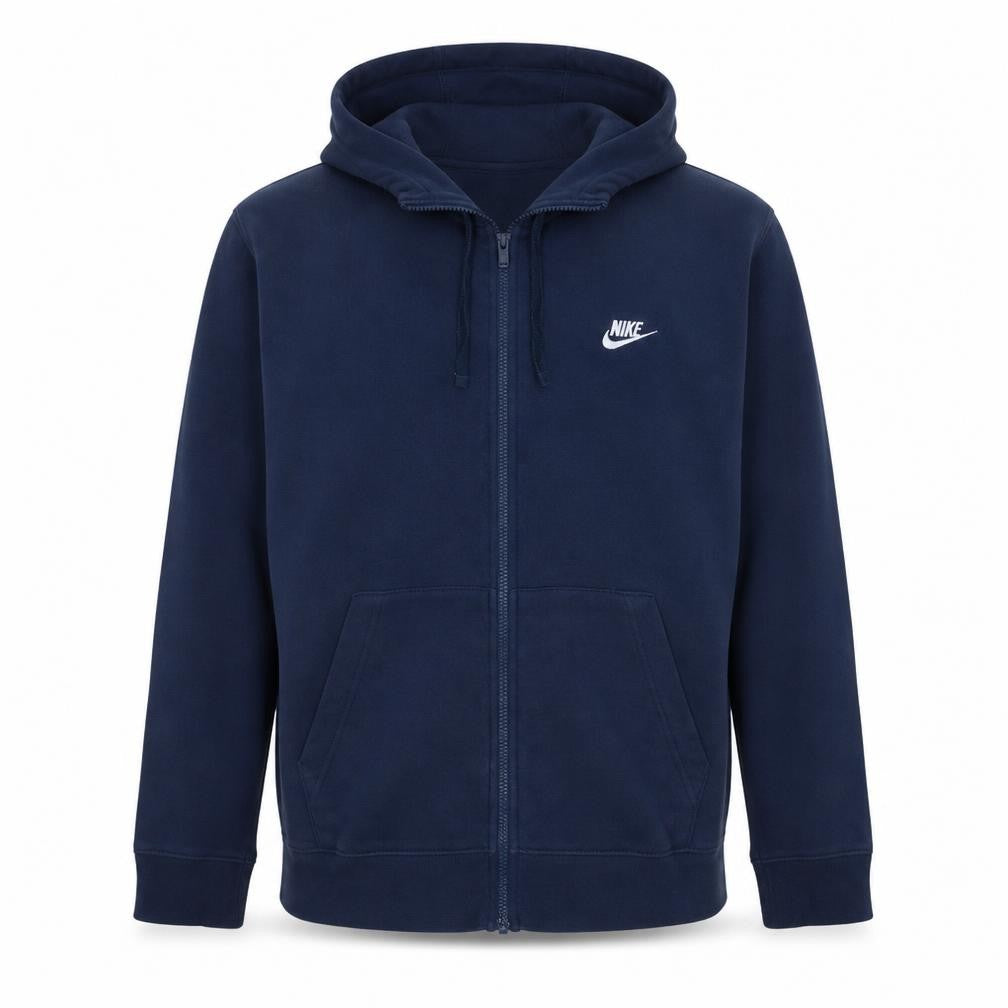 Nike Men's Blue Full Zip Hoodie XL Fleece Sweatshirt
