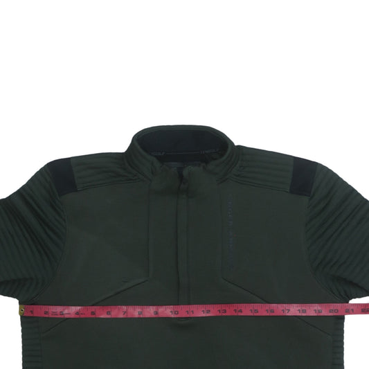 Under Armour Men Green M 1/4 Zip ColdGear Sweatshirt Fleece Top