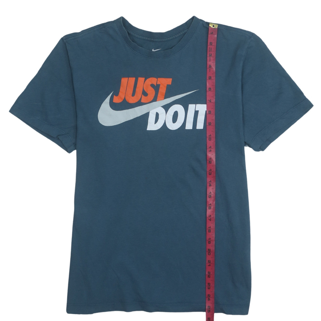 Nike Men's Blue 'Just Do It' Graphic Crew Neck Short Sleeve T-Shirt M