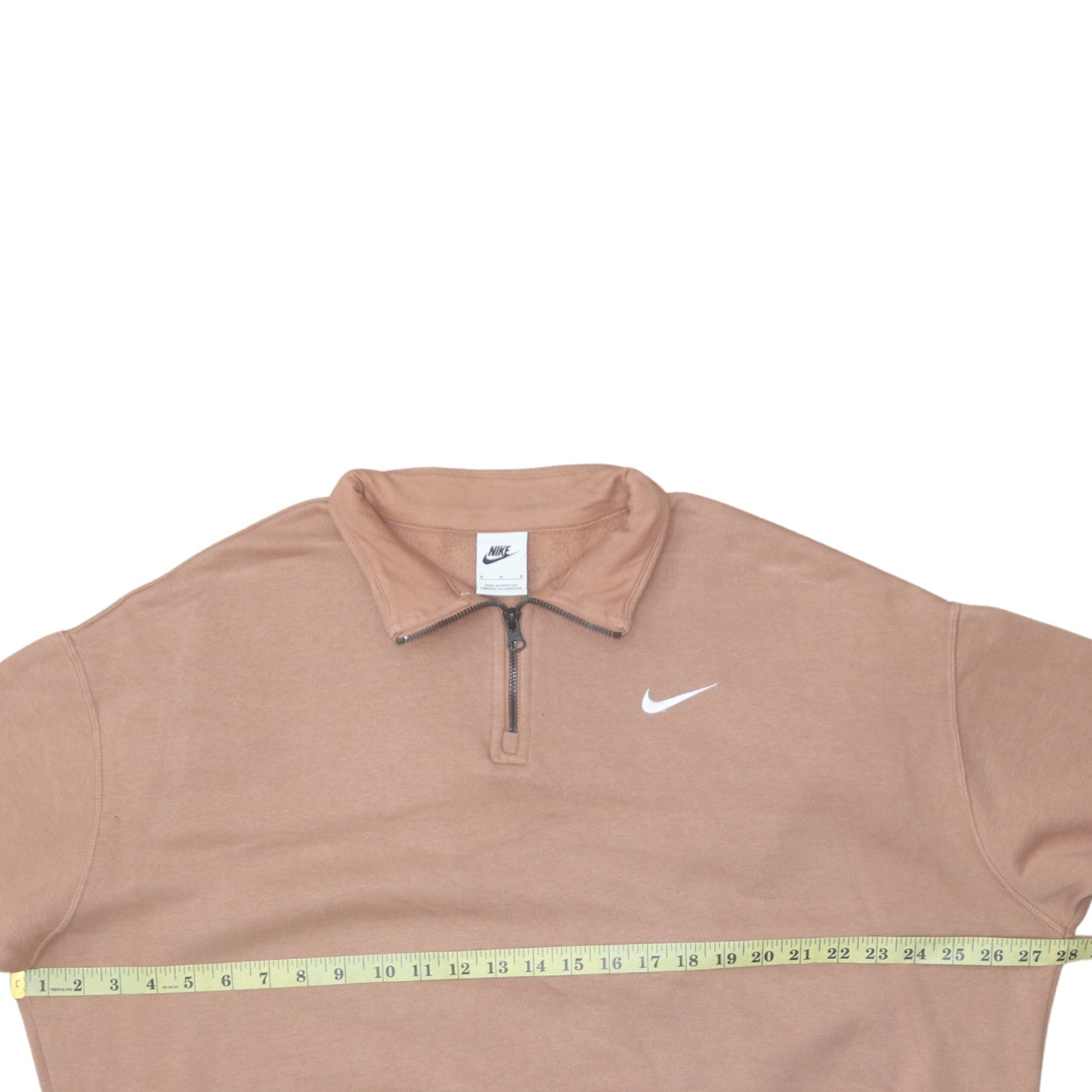 Nike Men's Brown 1/4 Zip Fleece Sweatshirt Size M
