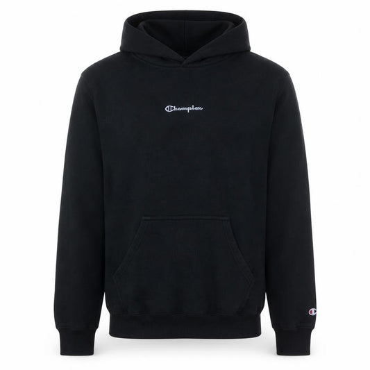 Champion Men's Black Pullover Hoodie Medium Fleece Logo Sweatshirt