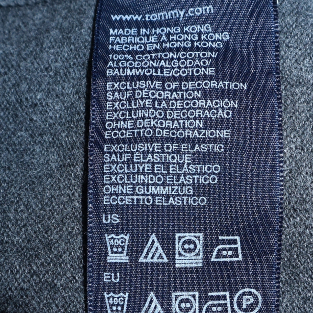 Tommy Hilfiger Men's Grey V-Neck Cotton Knit Sweatshirt Size L