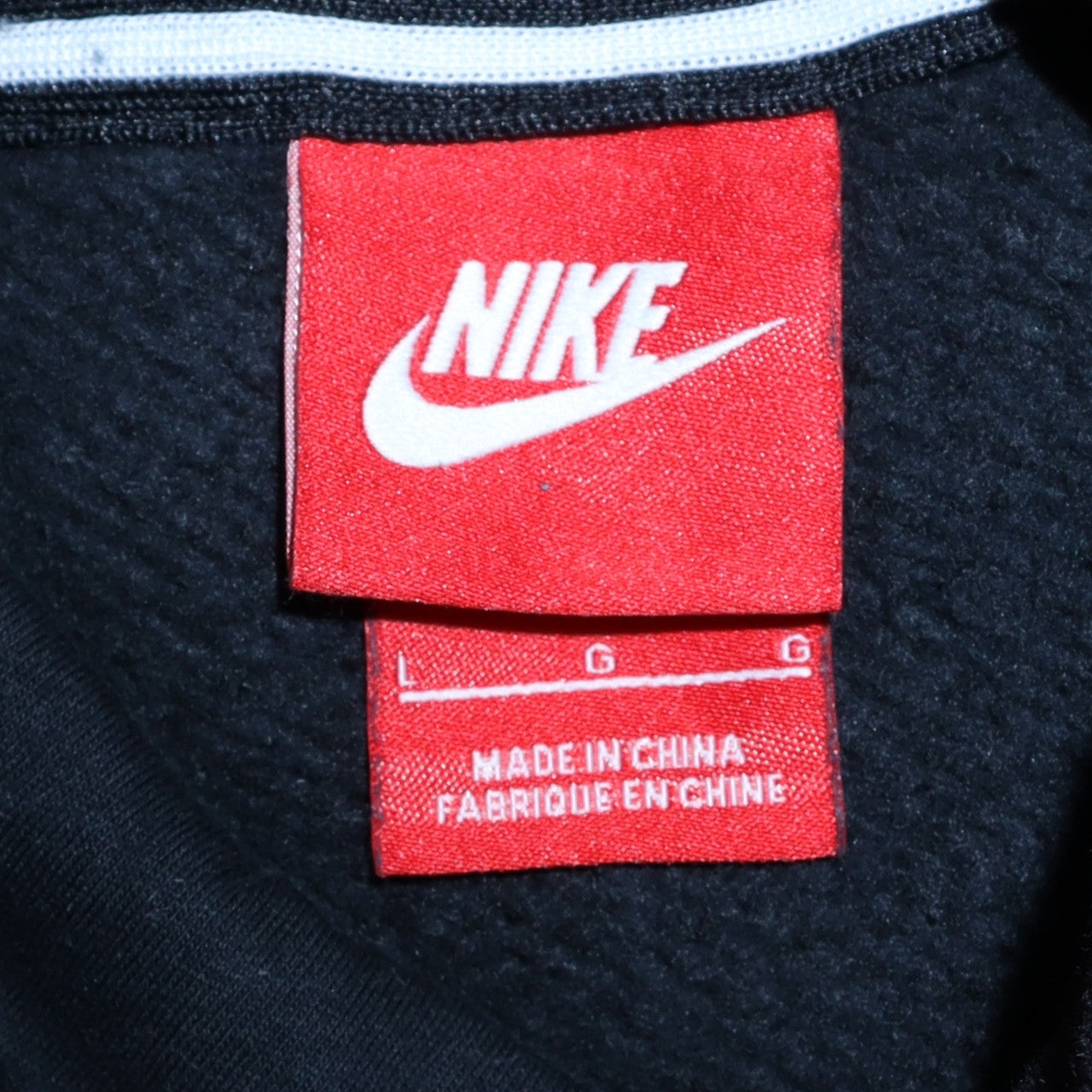 Nike Women Black L Pullover Hoodie Sweatshirt Logo Cotton Blend