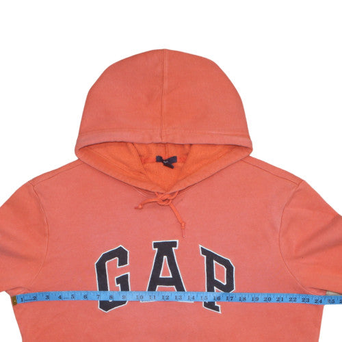 GAP Women’s Orange Pullover Hoodie L Logo Graphic Casual Fleece