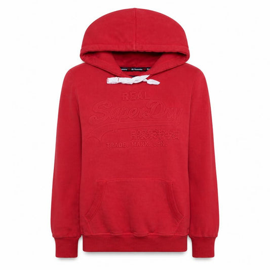 Superdry Womens Red Pullover Hoodie Size M Cotton Blend