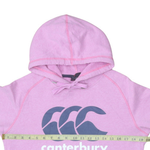Canterbury Womens Pink Hoodie Size 14 Pullover Logo Sweatshirt