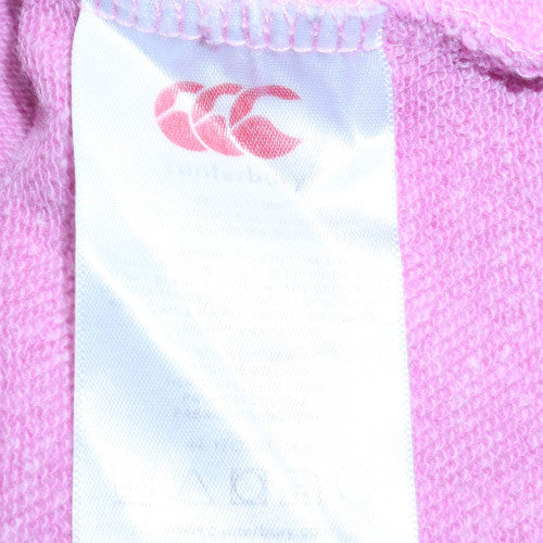 Canterbury Womens Pink Hoodie Size 14 Pullover Logo Sweatshirt