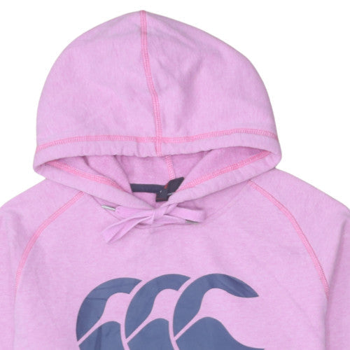 Canterbury Womens Pink Hoodie Size 14 Pullover Logo Sweatshirt