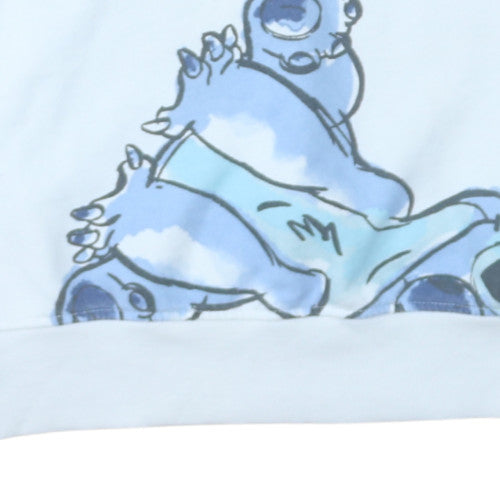 Primark Disney Women White Stitch Sweatshirt UK 10/12 Pullover Crew Neck