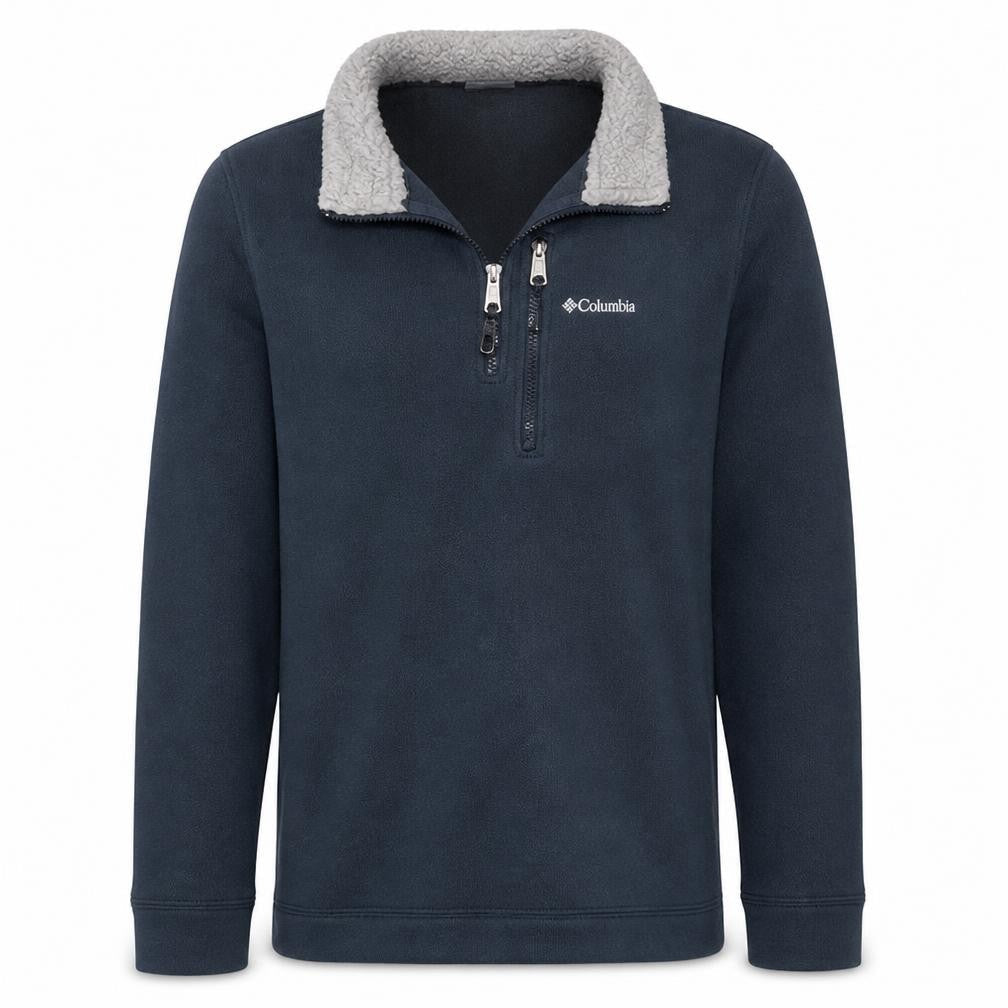 Columbia Men's Blue Fleece 1/4 Zip Pullover Sweatshirt Size M
