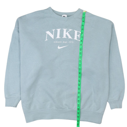 Nike Men's Blue Graphic Print Crew Neck Sweatshirt Size M