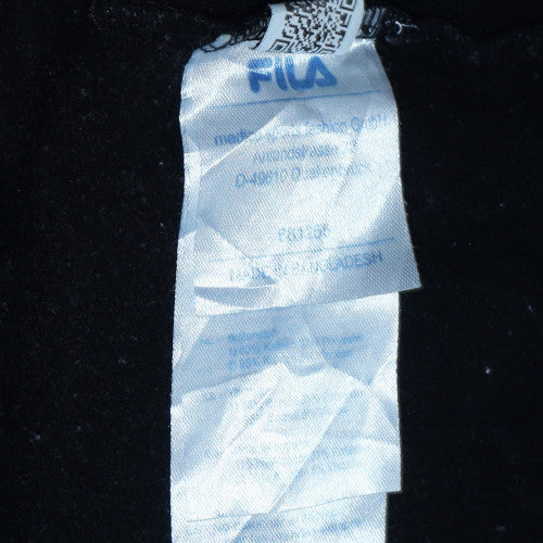 FILA Men's Grey Yellow Black Logo Crew Neck Sweatshirt M