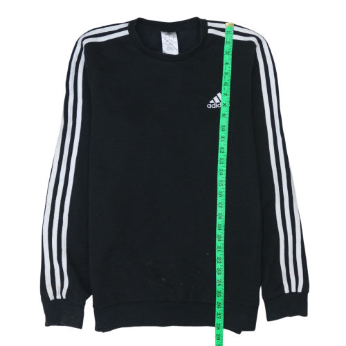 Adidas Men's Black Crew Neck Pullover Sweatshirt M Regular Fit
