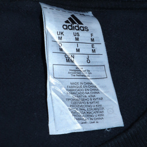 Adidas Men's Black Crew Neck Pullover Sweatshirt M Regular Fit