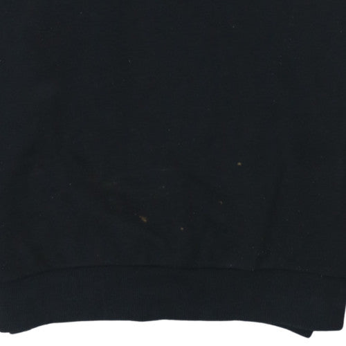 Adidas Men's Black Crew Neck Pullover Sweatshirt M Regular Fit