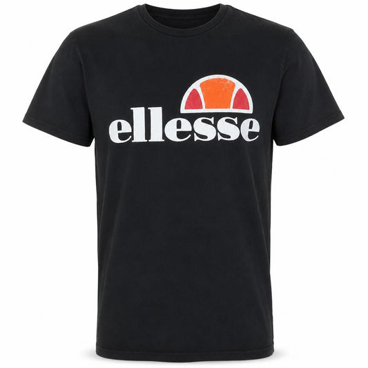 Ellesse Men's Black Crew Neck Short Sleeve Logo T-Shirt UK S