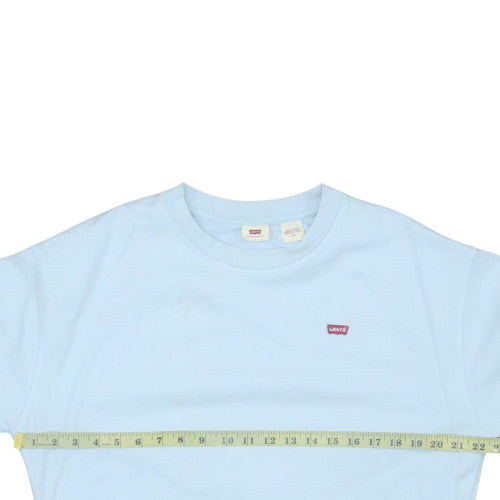 Levi's Men's Blue Pullover Sweatshirt L Regular Fit Logo Crew Neck