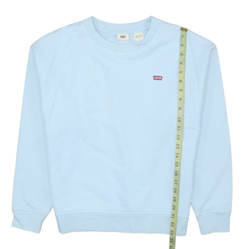 Levi's Men's Blue Pullover Sweatshirt L Regular Fit Logo Crew Neck