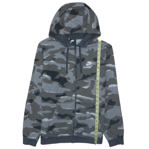 Nike Men’s Grey Camouflage Full Zip Hoodie Size L
