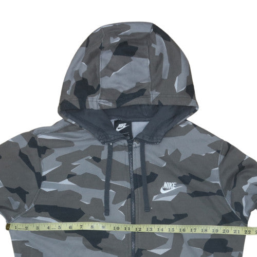 Nike Men’s Grey Camouflage Full Zip Hoodie Size L